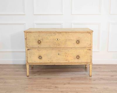 Late 18th Century Alsatian Pine Chest of Drawers with Original Paint