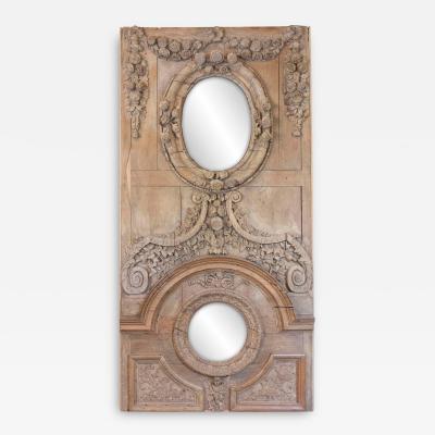 Late 18th Century Carved Oak Mirror From A Chateau Near Rouen Near Normandy B 