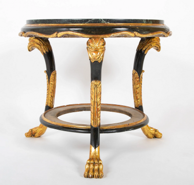 Late 18th Century Continental Marble Top Two Tier Gueridon