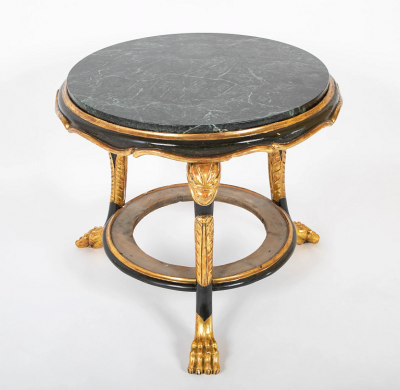 Late 18th Century Continental Marble Top Two Tier Gueridon