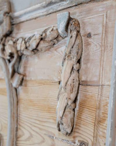 Late 18th Century French Carved Boiserie Panel with Original Paint