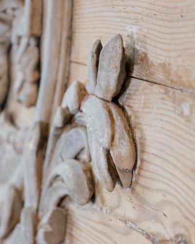 Late 18th Century French Carved Boiserie Panel with Original Paint