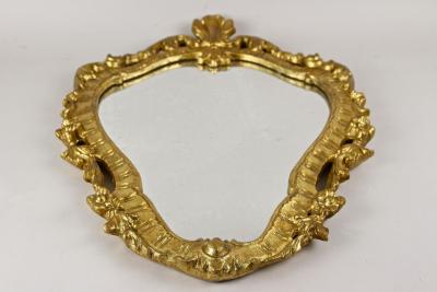 Late 18th Century Gilt Baroque Wall Mirror Handcarved Italy ca 1790