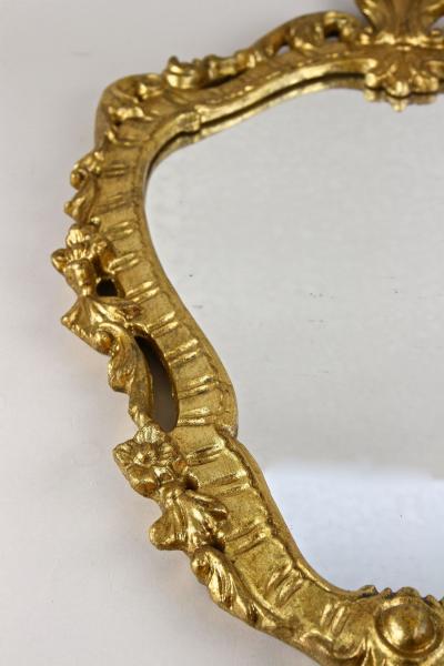 Late 18th Century Gilt Baroque Wall Mirror Handcarved Italy ca 1790