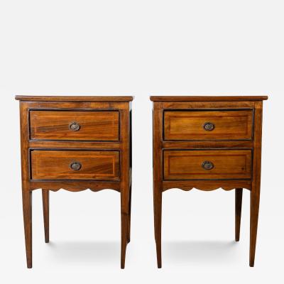 Late 18th Century Pair of Neoclassical Bedside Tables