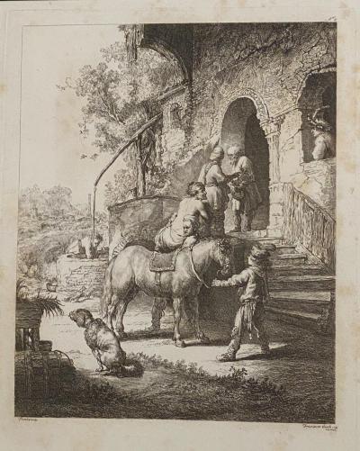Late 18th Century Rembrandt Etching 1 by Francesco Novelli