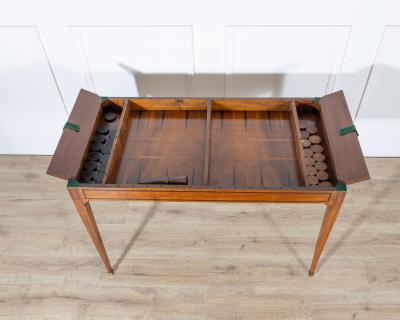 Late 18th Century Tric Trac Games Table in Varnished Marquetry