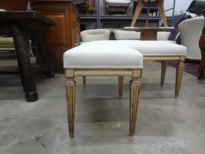 Late 18th Early 19th Century French Louis XVI Corner Bench
