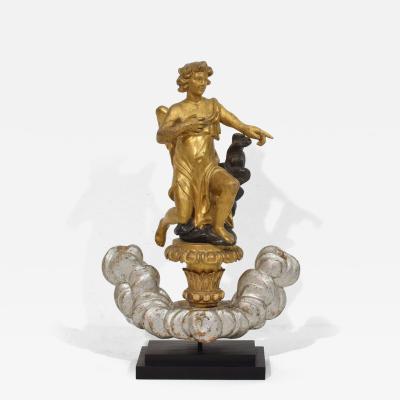 Late 18th Early 19th Century Italian Giltwood Neoclassical Angel