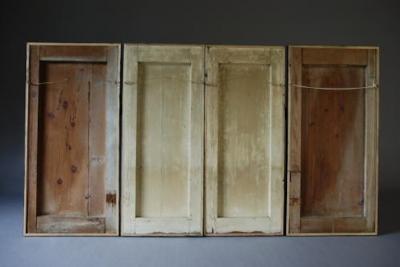 Late 18th century set of twelve pine painted panels