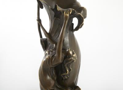 Late 19th Century Art Nouveau Style Bronze Decorative Vase