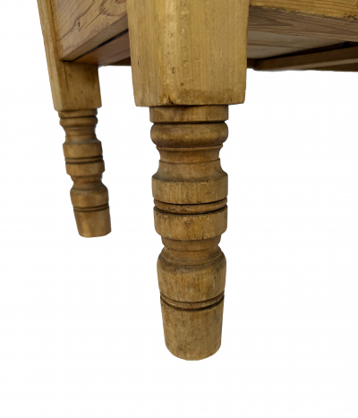 Late 19th Century Country English Pine Low Table with Two Drawers
