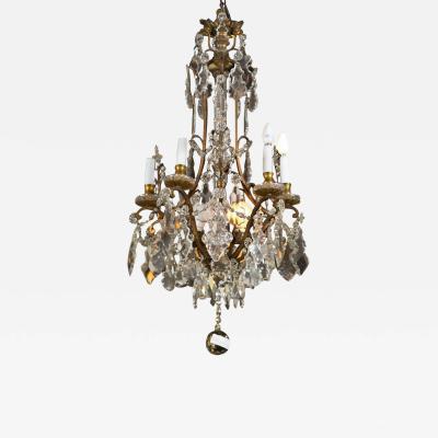 Late 19th Century Crystal and Bronze Chandelier