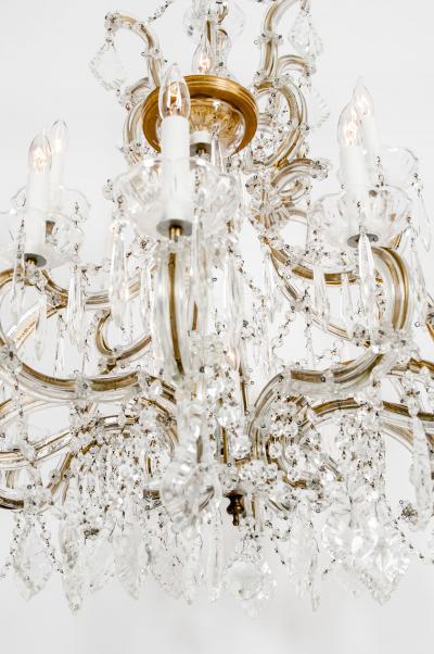 Late 19th Century Cut Crystal 18 Light Hanging Chandelier