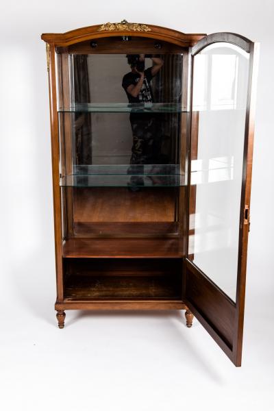 Late 19th Century French Burl Wood Vitrine Cabinet