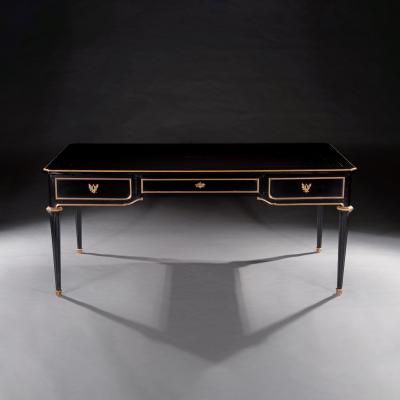 Late 19th Century French Ebonised Bureau Plat Writing Table