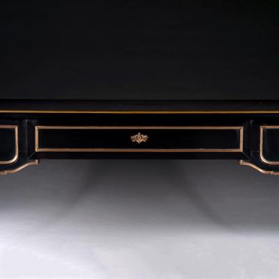 Late 19th Century French Ebonised Bureau Plat Writing Table