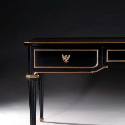 Late 19th Century French Ebonised Bureau Plat Writing Table