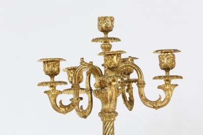 Late 19th Century Gilt Bronze Six Arms Candelabra