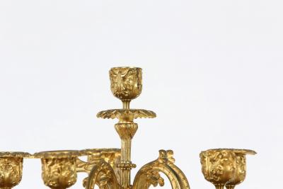 Late 19th Century Gilt Bronze Six Arms Candelabra