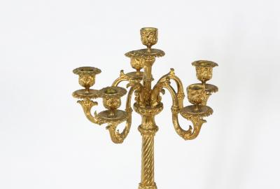 Late 19th Century Gilt Bronze Six Arms Candelabra