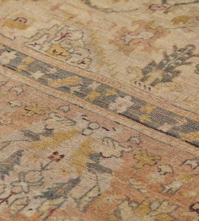 Late 19th Century Handwoven Oushak Rug