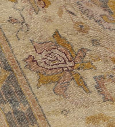 Late 19th Century Handwoven Oushak Rug