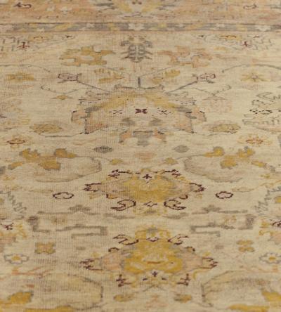 Late 19th Century Handwoven Oushak Rug