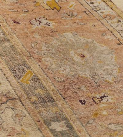 Late 19th Century Handwoven Oushak Rug