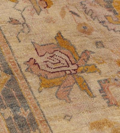 Late 19th Century Handwoven Oushak Rug