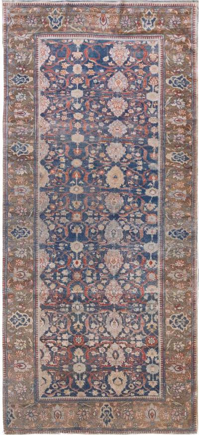 Late 19th Century Handwoven Traditional Wool Tabriz Runner