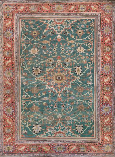 Late 19th Century Handwoven Wool Persian Sultanabad