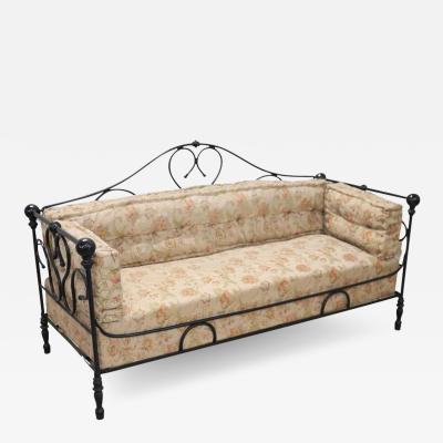 Late 19th Century Italian Iron Antique Large Settee
