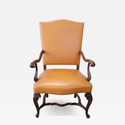 Late 19th Century Italian Louis XIV Style Antique Armchair