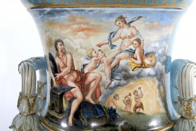 Late 19th Century Large Sevres Porcelain Campana a Pair