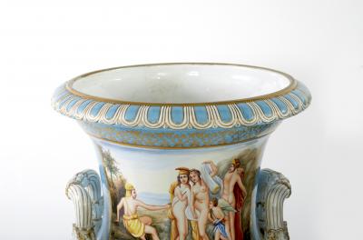 Late 19th Century Large Sevres Porcelain Campana a Pair