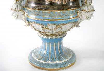 Late 19th Century Large Sevres Porcelain Campana a Pair