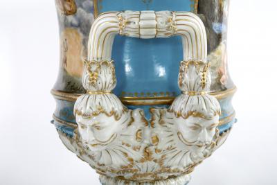Late 19th Century Large Sevres Porcelain Campana a Pair