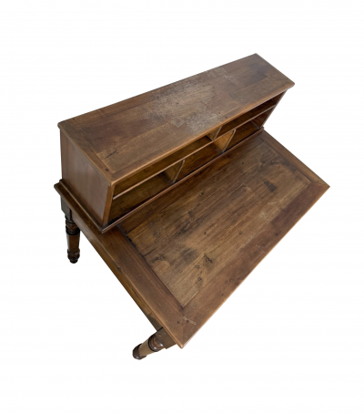 Late 19th Century Louis Philippe Style Desk with Upper Letter Cabinet