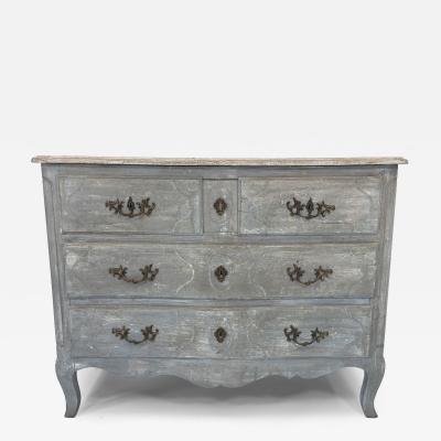 Late 19th Century Louis XV Style Painted Chest of Drawers