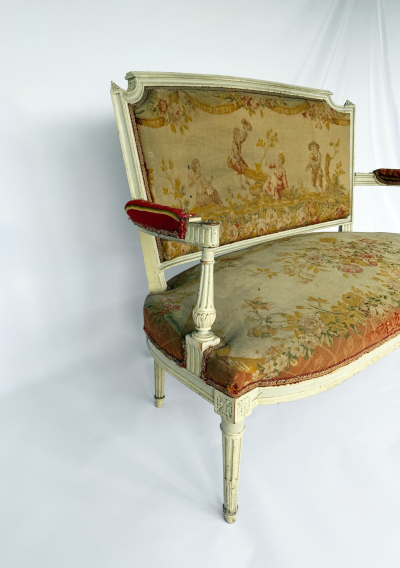 Late 19th Century Louis XVI Style Canape from Matching Parlor Suite
