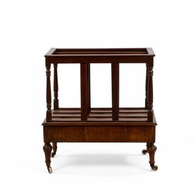 Late 19th Century Mahogany 3 Section Magazine Rack