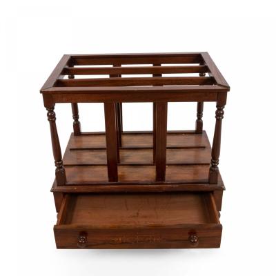 Late 19th Century Mahogany 3 Section Magazine Rack