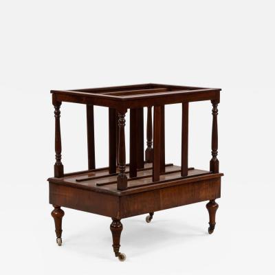 Late 19th Century Mahogany 3 Section Magazine Rack