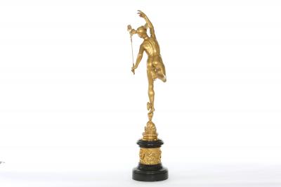 Late 19th Century Ormolu Bronze Marble Piece