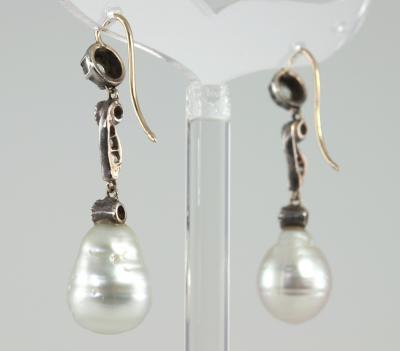 Late 19th Century Pearl and Diamond Earrings