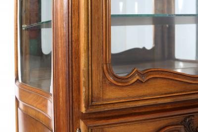 Late 19th Century Walnut Mirrored Interior China Cabinet