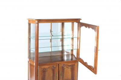 Late 19th Century Walnut Mirrored Interior China Cabinet