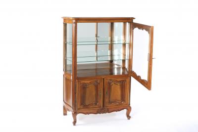 Late 19th Century Walnut Mirrored Interior China Cabinet