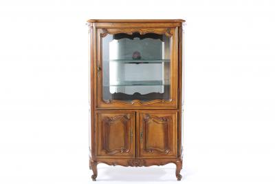 Late 19th Century Walnut Mirrored Interior China Cabinet